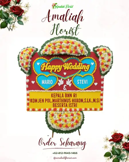Papan Bunga Pernikahan Sukowinangun